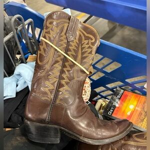 Vintage 11.5 men’s Western boots leather cowboy Mexican 1980-2000s ?